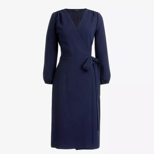 J.CREW 365 Crepe Navy Wrap Dress - SIZE 4